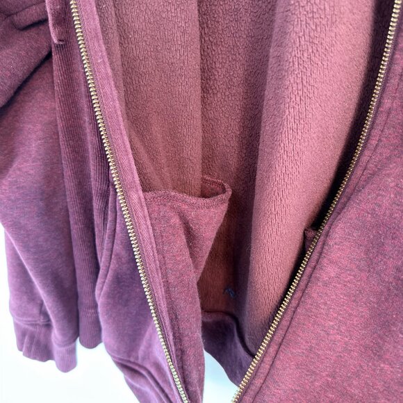 🧥 UGG Full-Zip Hoodie in Heathered Burgundy — Women’s XL - Picture 4 of 7